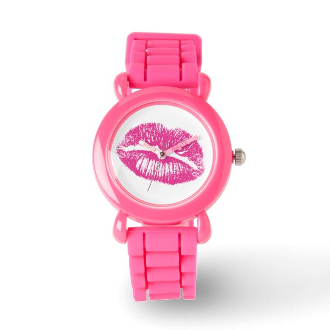 Montre Baiser, Lèvres roses (Recto)