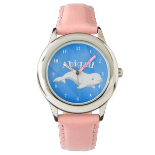 Montre Baleine béluga personnalisée Bleu, Océan Arctique