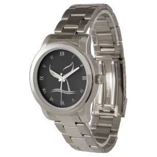 Montre Baleine Tail Argent avec chiffres romains