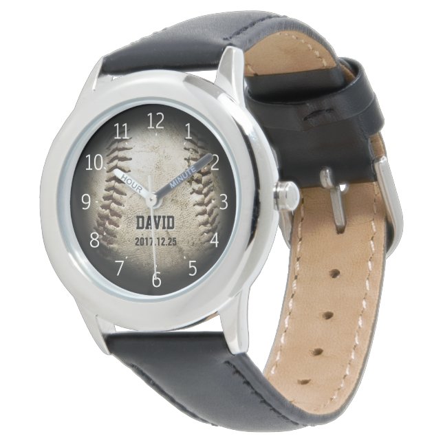 Montre Balle de baseball | Cadeaux Cool (Incliné)
