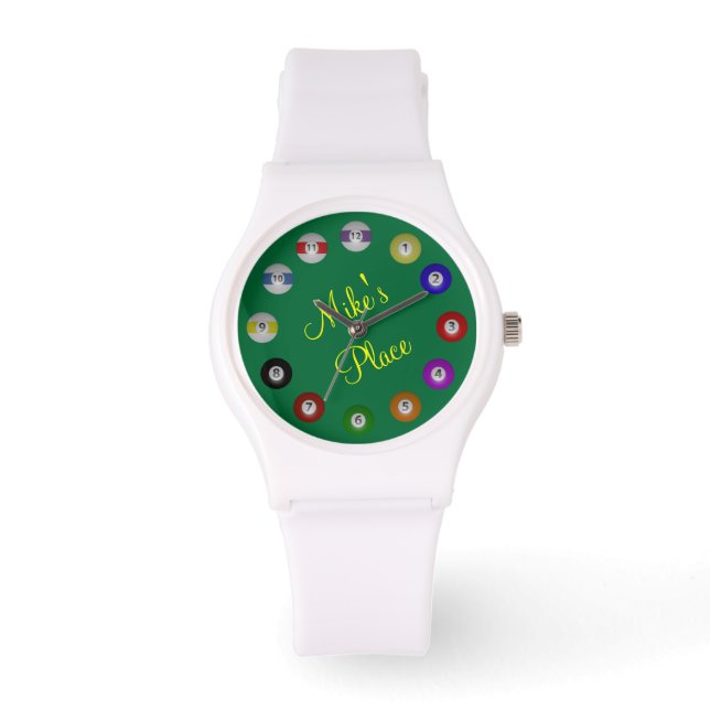 Montre Balle de billard numérique (Recto)