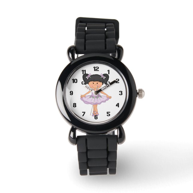 Montre Ballerina de la petite fille mignonne (Recto)
