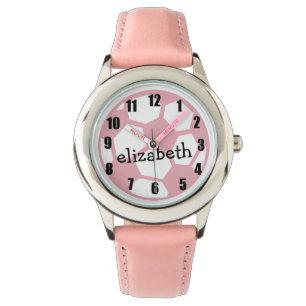 Montre Ballon de football rose