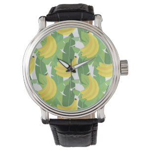 Montre Banana Leaves et Fruit Pattern
