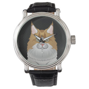 Montre Bande dessinée de chat de ragondin du Maine