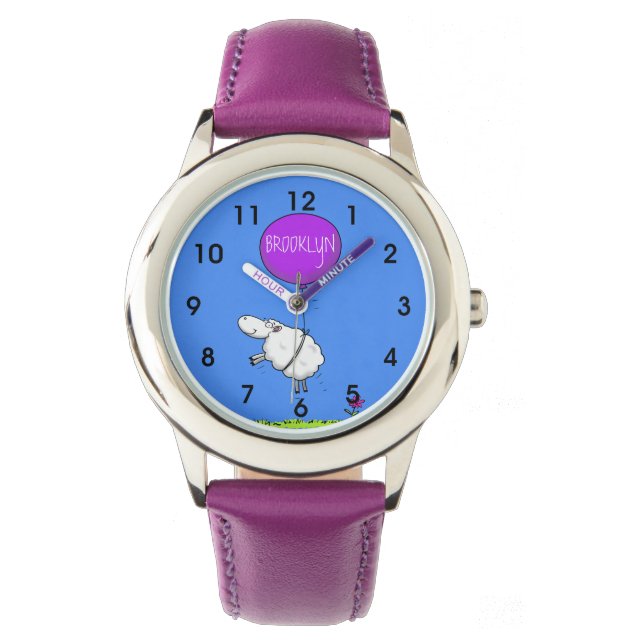 Montre Bande dessinée en ballons de mouton mignon humour  (devant)