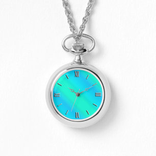Montre Bandes aurora - bleu, aqua, turquoise