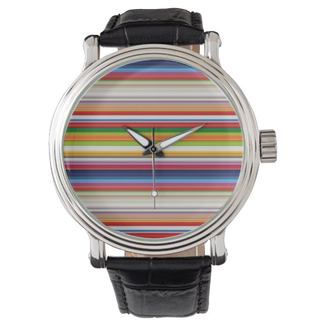 Montre Bandes chaudes et colorées (devant)