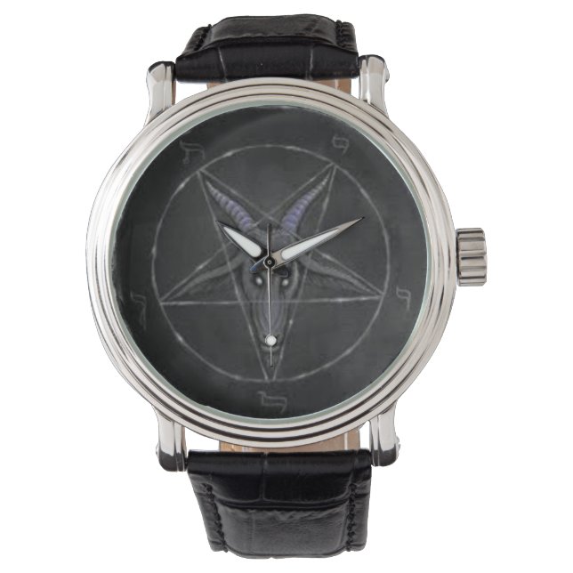 Montre Baphomet en pierre grise (devant)
