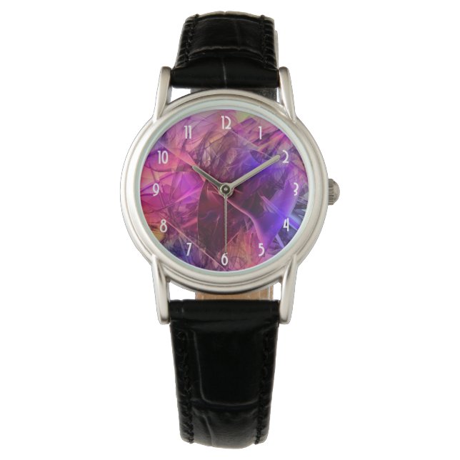 Montre Barres de verre brillant Spiky Design abstrait (devant)
