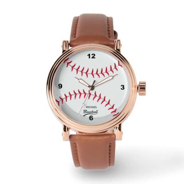 Montre Baseball Personnalisé Nom Watch (Recto)
