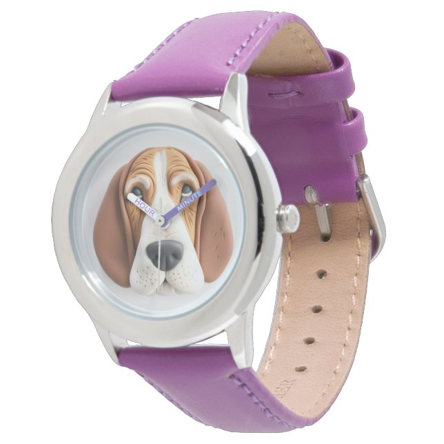 Montre Basset Hound Dog 3D inspiré (Incliné)