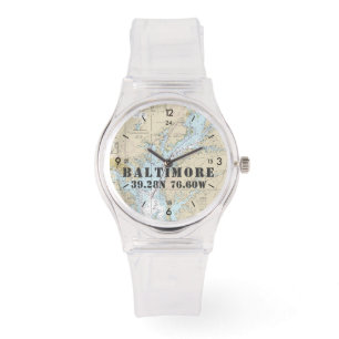 Montre Bateau nautique Baltimore MD Latitude Longitude