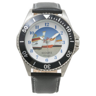 Montre Bateaux de pêche sur la plage de l'Algarve Photo