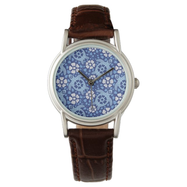 Montre Batik de tortue hawaïenne (devant)