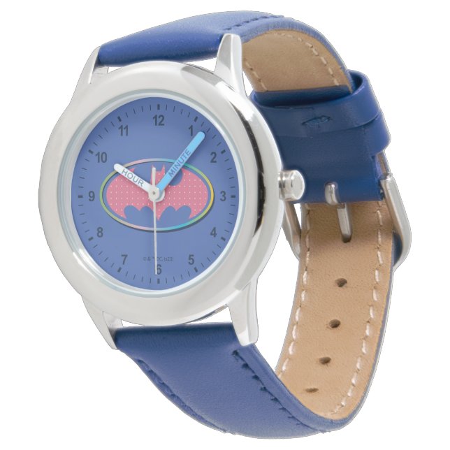 Montre Batman | Logo Pink Polka Dot (Incliné)