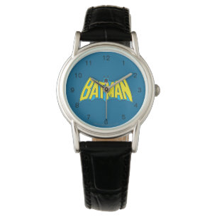 Montre Batman   Logo Vintage bleu jaune