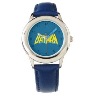 Montre Batman   Logo Vintage bleu jaune