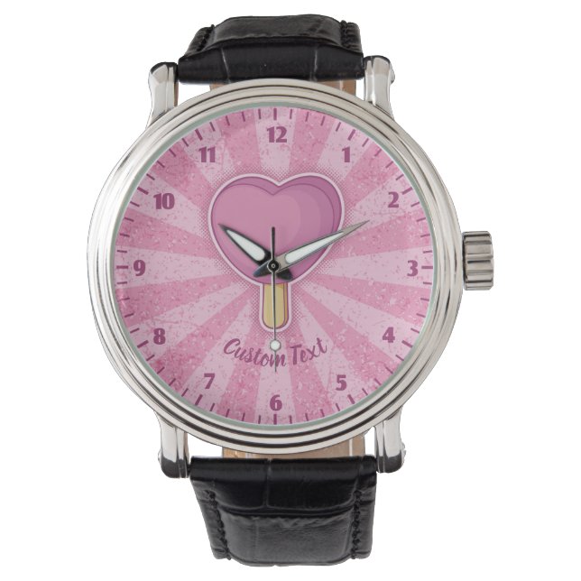 Montre Bâton de crème glacée du coeur (devant)