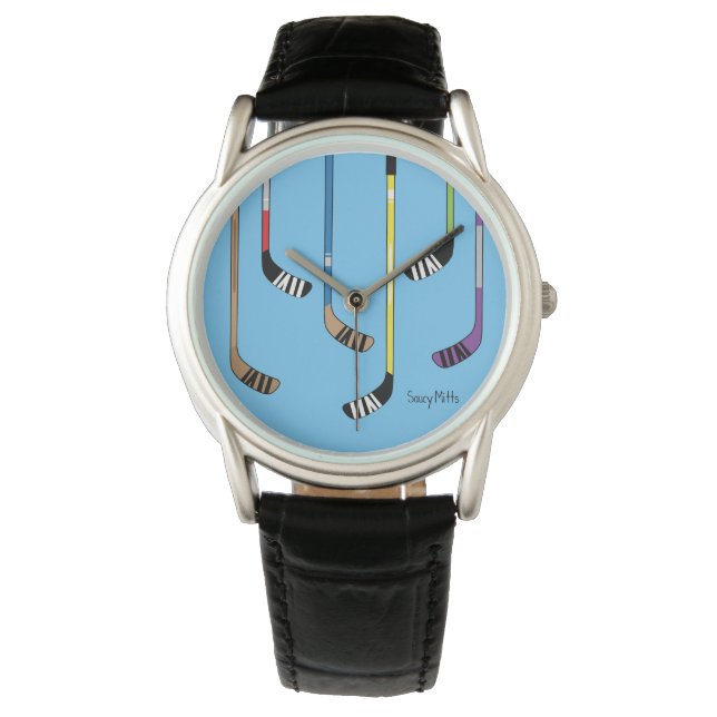 Montre Bâtons de hockey colorés (devant)