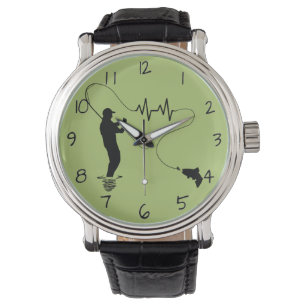 Montre Battement de coeur de pêche de mouche de truite