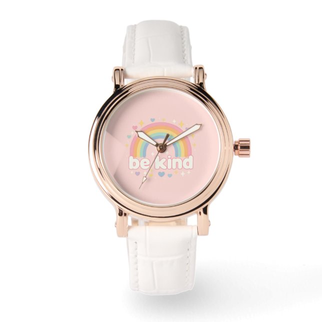 Montre Be Kind – Rainbow Pastel Positivity (Recto)