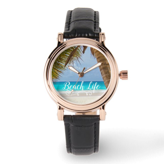 Montre Beach Life - Sandy Beach & Palm Trees (Recto)