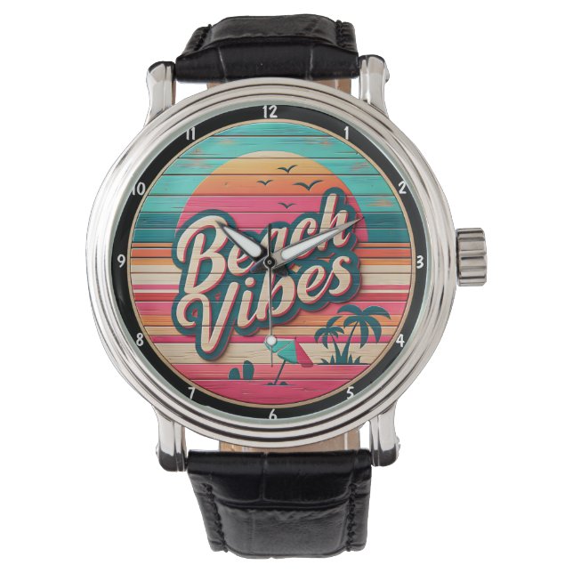 Montre  Beach Vibes Design and Tropical Sunset (devant)