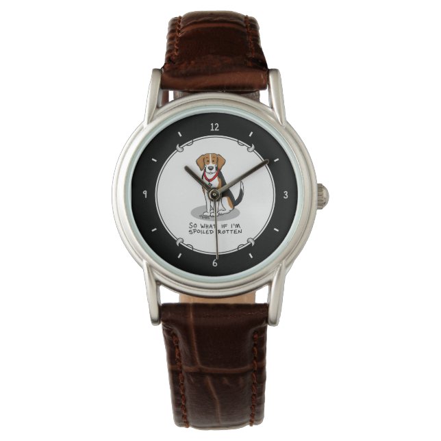 Montre Beagle pourri Spoché (tri couleur 3) Chien drôle (devant)
