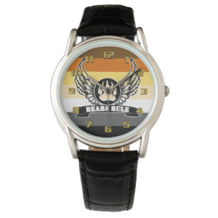 Montre Bears Rule Gay Bear Pride Drapeau et ailes