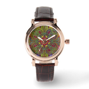 Montre Beau arc-en-ciel métallique Motif