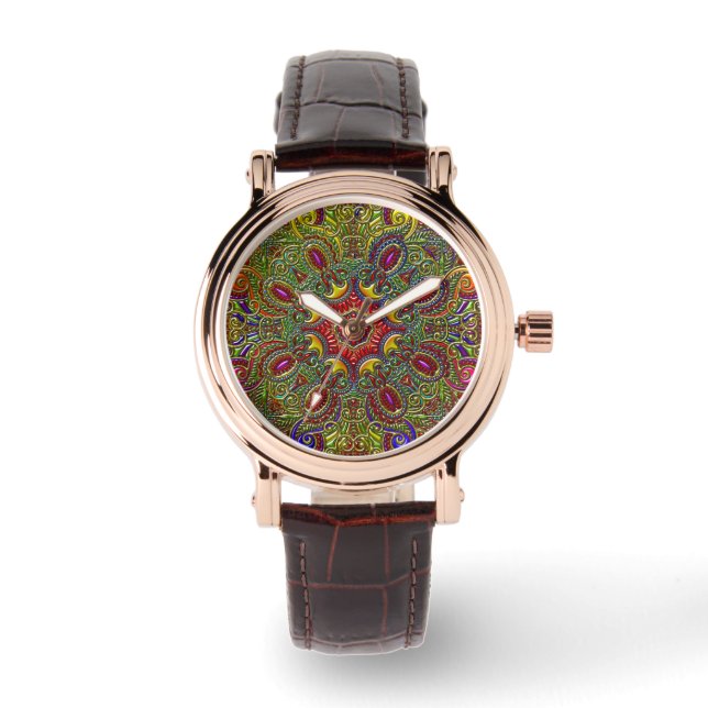Montre Beau arc-en-ciel métallique Motif (Recto)