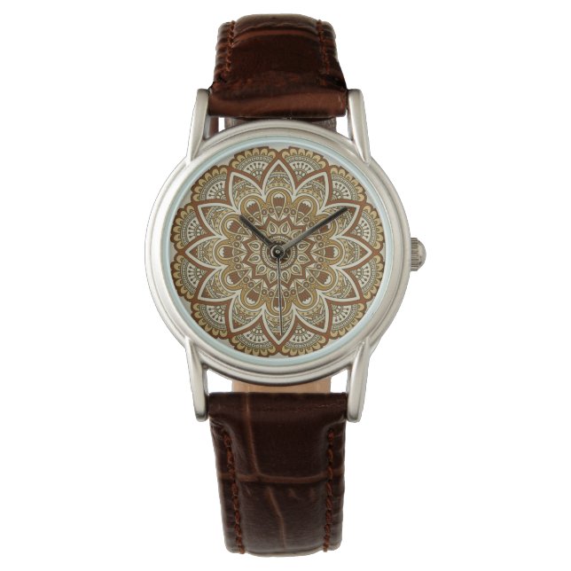 Montre Beau Boho exotique Chic Mandala dans les tons de T (devant)