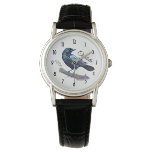 Montre Beau Corbeau sur une branche d'arbre