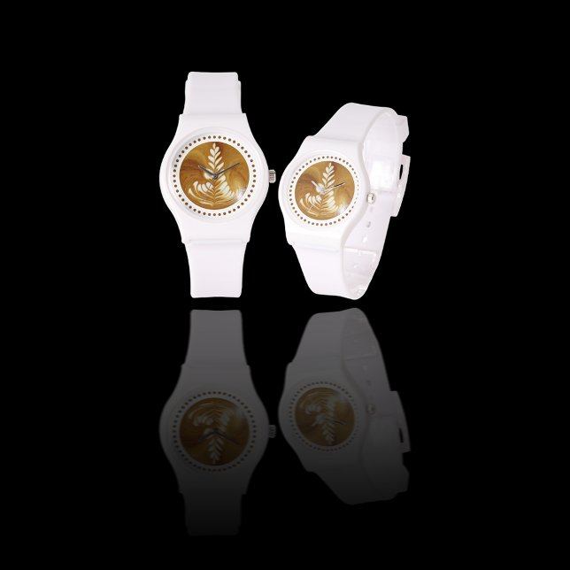 Montre Beau Latte Floral Arbre d'Art Arbre Blanc (Créateur téléchargé)