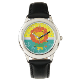 Montre Beau Lion coloré pour enfants, bébé