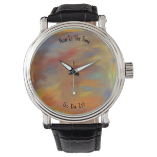Montre Beau marbre coloré Abstrait Liquifié