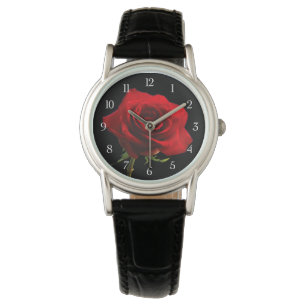Montre Beau rose rouge élégant