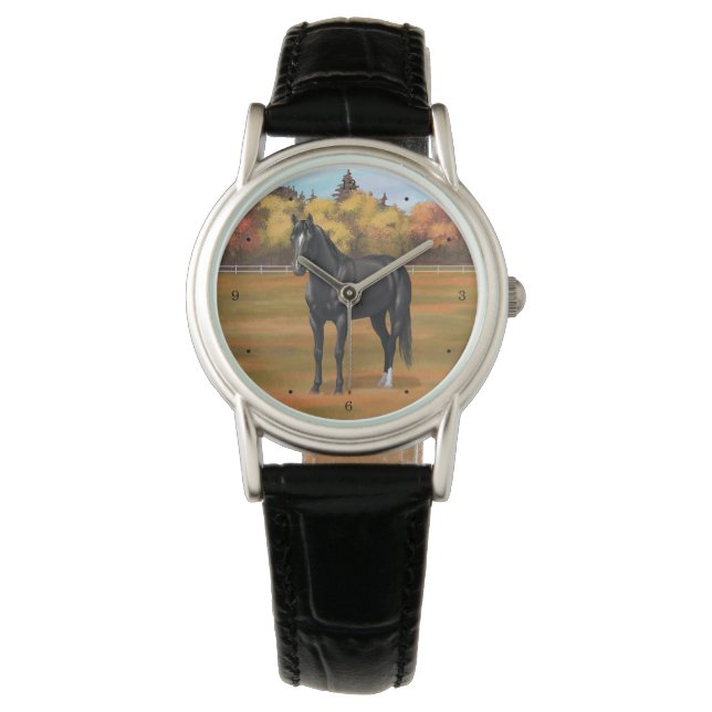 Montre Beau Stallion Cheval du Quartier Noir (devant)