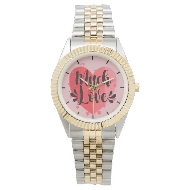 Montre Beaucoup d'amour, grand coeur (devant)