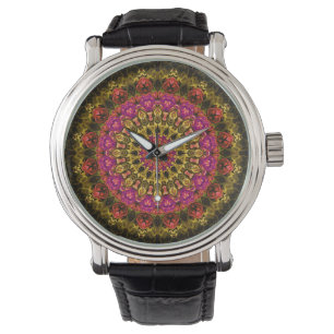 Montre beautiful kaleidoscopic mandala pattern