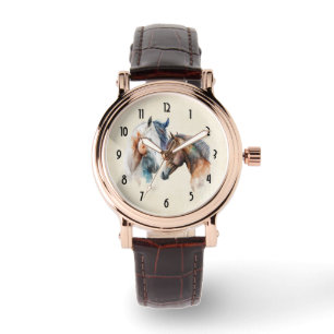 Montre Beaux Chevaux Style Boho Occidental
