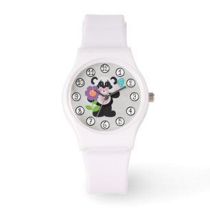Montre Bébé Enfants Cute Panda Ours Avec Fleur