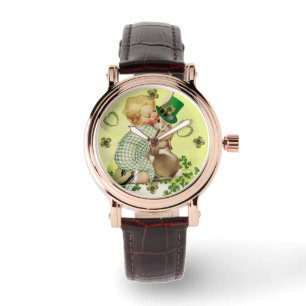 MONTRE BÉBÉ HUGING RABBIT IRLANDAIS ST. FÊTE DE LA JOURNÉ