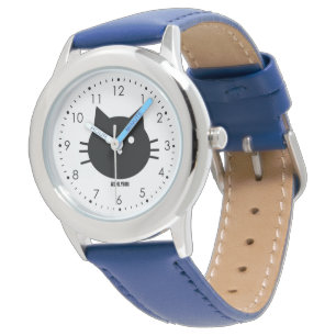Montre Bel enfant bleu de chat de Kitty
