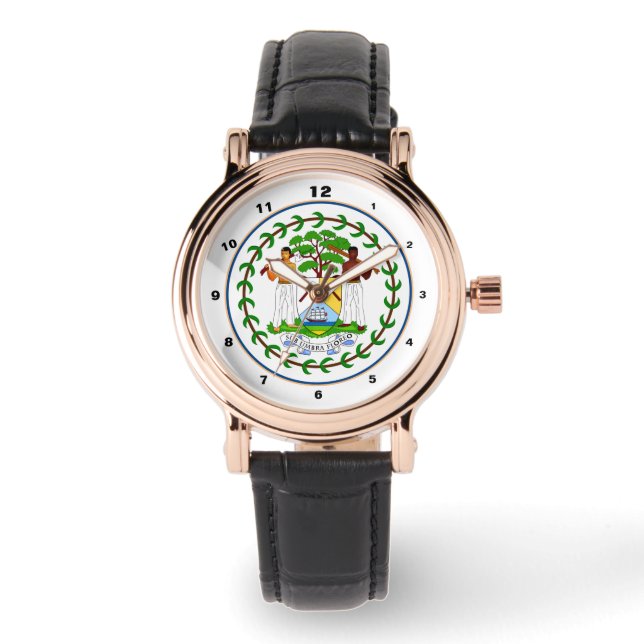 Montre Belize Flag & Belize tendance mode / design watch (Recto)