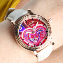 Belle Abstraite Elegant Rose Gold Watch