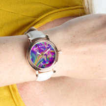 Belle Abstraite Elegant Rose Gold Watch