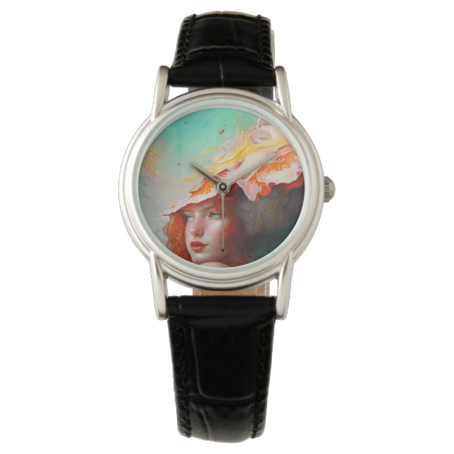 Montre Belle artiste Abstraite Red Haired Ginger Girl (devant)