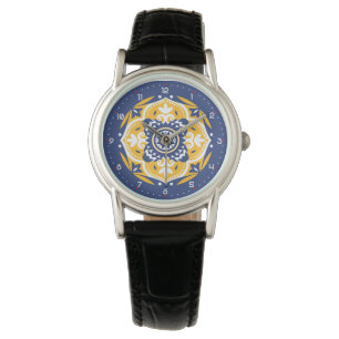 Montre 💛 💙 🤍 Belle Azulejos bleu et jaune